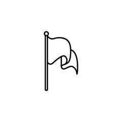 Flag thin icon isolated on white background, simple line icon for your work.
