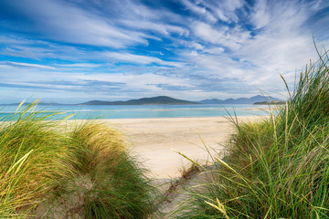 Sand dunes at Seilebost beach on the Isle of Harris