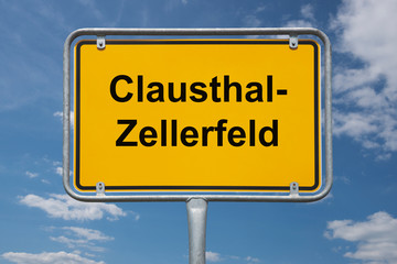 Ortstafel Clausthal-Zellerfeld