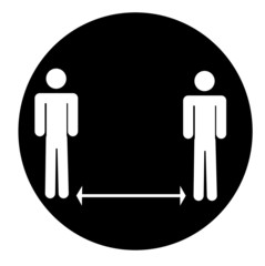 Social distancing icon . Social Distancing and Self Quarantine. Coronavirus.