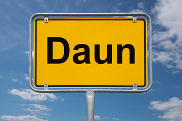 Ortstafel Daun