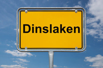 Fototapeta premium Ortstafel Dinslaken