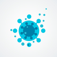 Abstract set with bacterial virus icon. Isolated vector illustration. 3d vector illustration. Virus abstract background