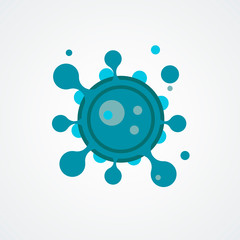 Abstract set with bacterial virus icon. Isolated vector illustration. 3d vector illustration. Virus abstract background
