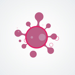 Bacterial vector virus icon. Isolated vector illustration. Virus abstract background. Coronavirus pandemic. Virus protection