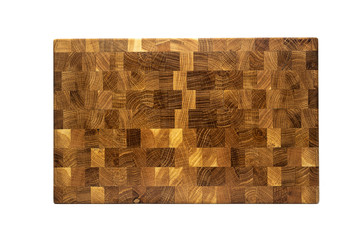 wooden chopping board end made of oak wood - 371773576