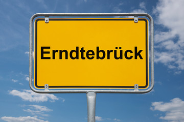 Fototapeta premium Ortstafel Erndtebrück