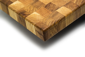 wooden chopping board end made of oak wood - 371773784