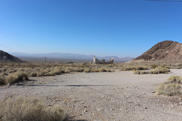 Rhyolite ghost mining town, bullfrog hills, near Las Vegas, Nevada