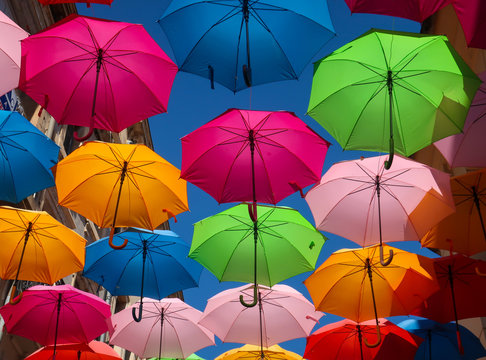 Colourful Umbrellas, Carcassonne