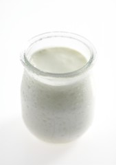 Yogurt against White background
