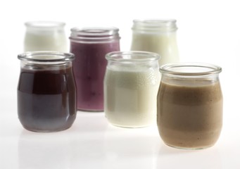 Yogurt against White background