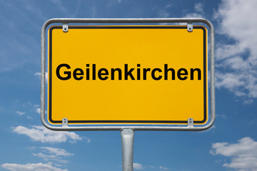 Fototapeta premium Ortstafel Geilenkirchen
