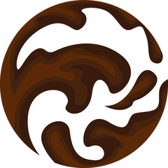 Vector Design of a Water Logo in Brown