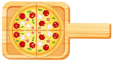 Aerial view of pizza