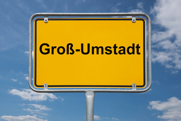 Fototapeta premium Ortstafel Groß-Umstadt