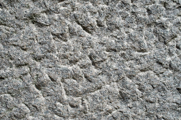 Roughly processed granite closeup