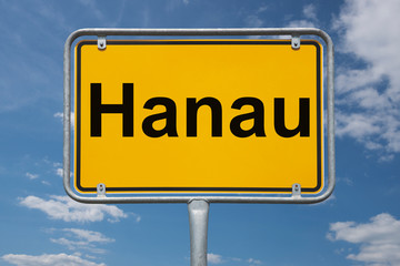 Fototapeta premium Ortstafel Hanau