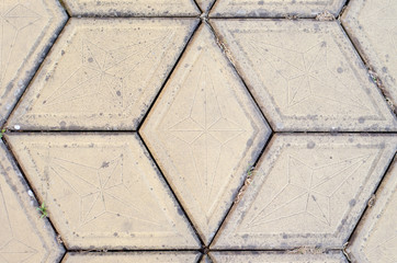 Paving slabs close up. Gray paving slabs as a background.