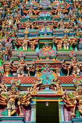 Fototapeta na wymiar Meenakshi Amman Temple in Madurai