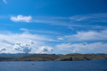 Panoramic view of Kea, Tzia island, summer holidays destination Greece.