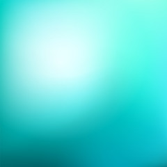 Abstract Gradient turquoise mint background. Blurred teal blue green water backdrop with sunlight. Vector illustration for your graphic design, banner, summer or aqua poster, website