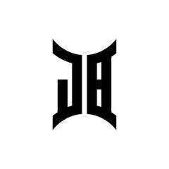 JB monogram logo with curved side