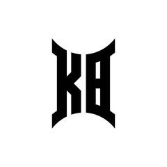 KB monogram logo with curved side