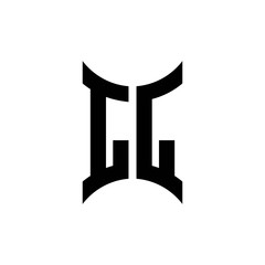 LL monogram logo with curved side