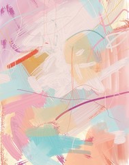 Colorful original digital painting artwork with lines and abstract design for a modern design.