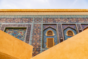 Architectural Mosaics on many buildings in Doha.