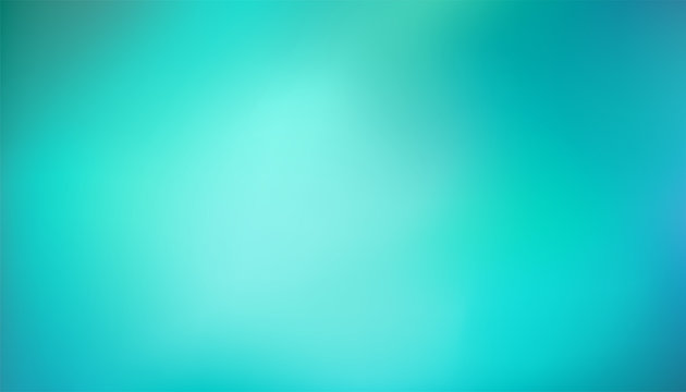 Abstract Gradient turquoise mint background. Blurred teal blue green water backdrop. Vector illustration for your graphic design, banner, summer or aqua poster, website