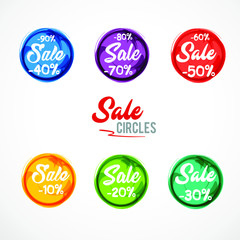 Obraz premium Circle sale vector illustration