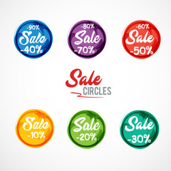 Obraz premium Circle sale vector illustration