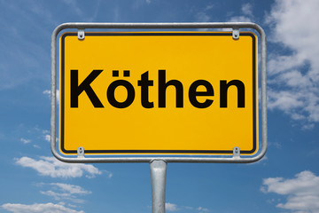 Obraz premium Ortstafel Köthen