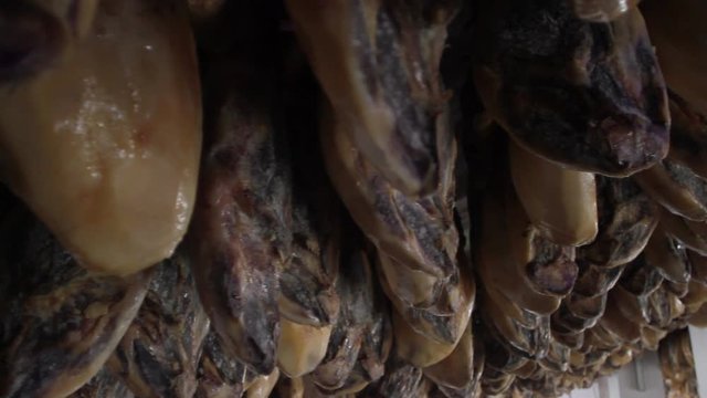 Jabugo hams curing cellar