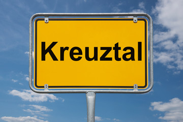 Fototapeta premium Ortstafel Kreuztal