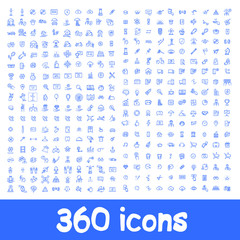 Fototapeta na wymiar 360 Icons vector