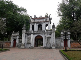 Fototapeta na wymiar Vietnam, Hanoi, Van Mieu Temple, dedicated to Confusius, build in 1070
