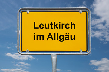 Ortstafel Leutkirch im Allgäu