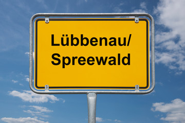Ortstafel Lübbenau/Spreewald