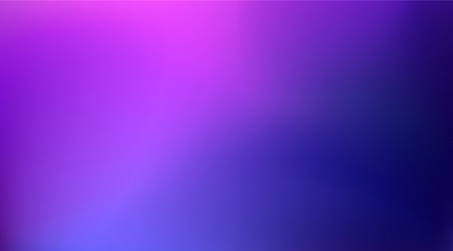 Blurred deep purple pink and blue color gradient background. Abstract Beautiful wave backdrop. Vector illustration for your graphic design, banner, poster, card, wallpaper  or website