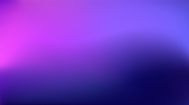 Blurred deep purple pink and navy blue color gradient background. Abstract Beautiful wave backdrop. Vector illustration for your graphic design, banner, poster, card, wallpaper  or website