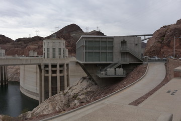 View of the Hoover Dam in Nevada, USA