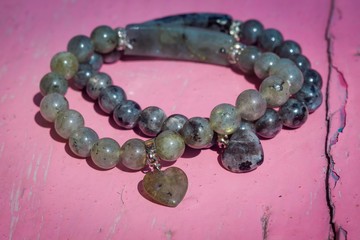 Labradorite beaded bracelet