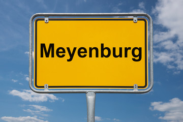 Fototapeta premium Ortstafel Meyenburg