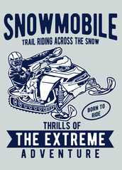Vector illustration of extreme sport snowmobile that can be use for your t shirt, posters, etc.