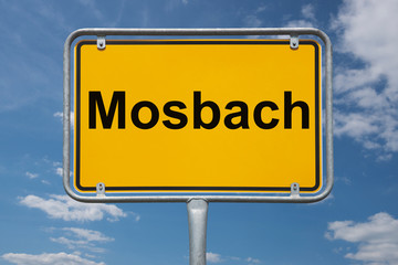 Obraz premium Ortstafel Mosbach