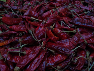 Spicy red hot chili peppers