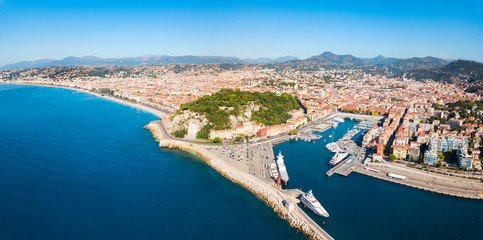 Fototapeta na wymiar Nice aerial panoramic view, France